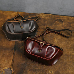 Brown Mens Leather Sling Pack 