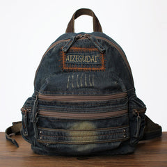 Denim Womens Backpack School Backpacks Blue Vintage Denim Backpacks For Women