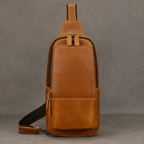 Leather Chest Bag for Men 
