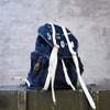 Blue Jean Backpack Mens Huge Backpack Large Blue&White Denim Backpack for Men - Feltify