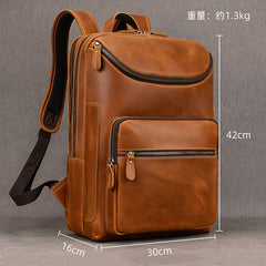 Vintage Crazy Horse Leather Backpack - FYYY04591041