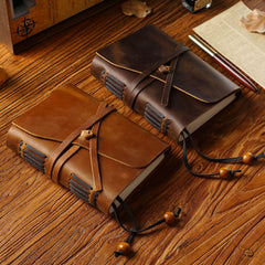 Brown Leather Bound Journal Leather Sketch Journal Soft Leather Journal - iwalletsmen