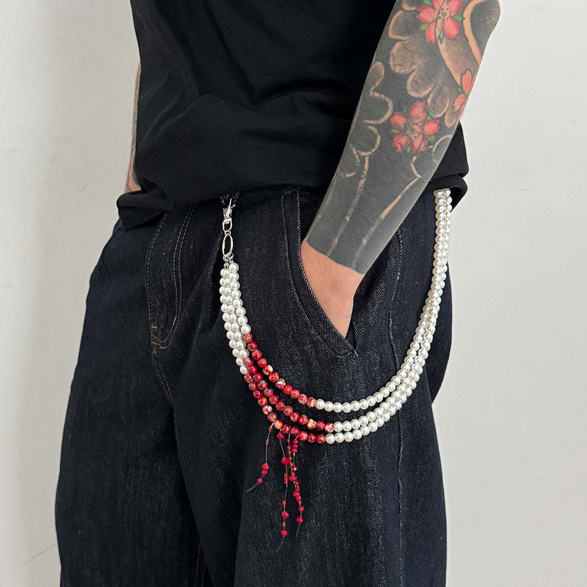  Pearl Wallet Chain for Women Triple Wallet Chain - iChainWallets