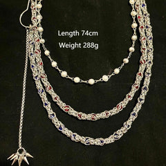 Long Ball Wallet Chains Pearl Wallet Chain Triple Ball Wallet Chain - iChainWallets