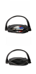 Black Leather Crossbody Bag for Men Messenger Bag - iwalletsmen