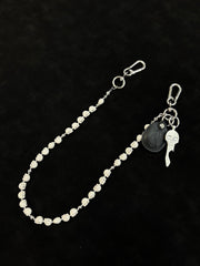 White Skull Chain for Wallet Skull Wallet Chains - iChainWallets