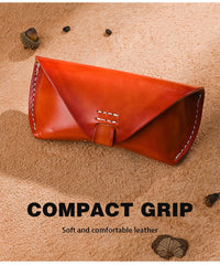 Brown Hard Leather Glasses Holder for Men - iwalletsmen