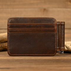 Black Bifold Wallet with Money Clip - Flat Lay View - iwalletsmen