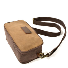 dopp kits for men Mens Waxed Canvas Dopp Kit Convertible Mini Shoulder Bag Canvas Toiletry Bag for Men