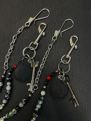 Ball Pants Chain Ball Wallet Chain Stone Beaded Wallet Chain Long Bead Wallet Chain - iChainWallets