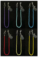 Colorful Beaded Wallet Chain Beaded Pants Chain Lavastone Bead Wallet Chain - iChainWallets