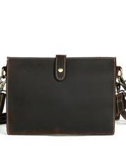 Brown Leather Clutch Pouch Men 