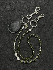 Crystal Bead Wallet Chain with Keychain - iChainWallets