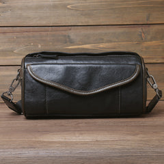 Black Barrel Leather Bag 