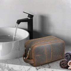 Double Zipper Toiletry Bag for Men - iwalletsmen