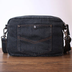 Blue Denim Mens Clutch bag Small Shoulder Bags Denim Small Messenger Bag For Men