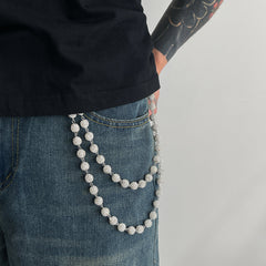 Womens Diamond Double Wallet Chain Ball Wallet Chain - iChainWallets