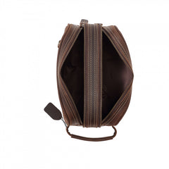 mens dopp bag​ Brown Leather Men's Toiletry Bag Leather Roomy Dopp Kit Clutch Wash Kit - iwalletsmen