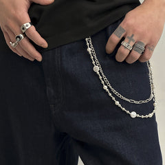 Pearl Wallet Chain Womens Double Wallet Chain - iChainWallets