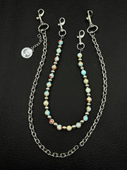 Light Blue Ball Wallet Chain Double Wallet Chain - iChainWallets