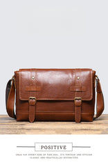 Brown Flap Messenger Bag for Men - iwalletsmen