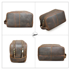Double Zipper Toiletry Bag for Men - iwalletsmen
