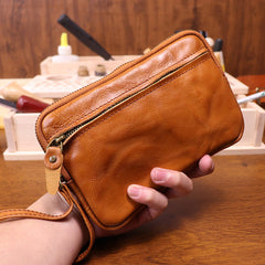 Brown Leather Phone Clutch Wallet - iwalletsmen