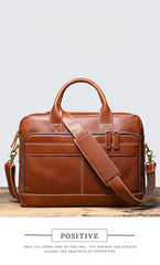 Brown Leather Briefcase for Men - iwalletsmen