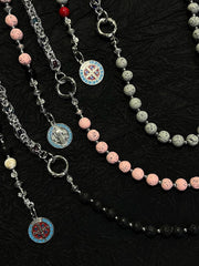 Lavastone Beaded Wallet Chain Long Bead Wallet Chain for Women - iChainWallets