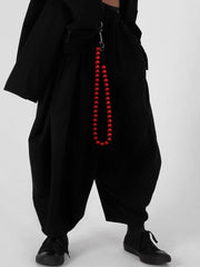 Wooden Beaded Wallet Chain Ball Wallet Chain Red Wallet Chain for Women - iChainWallets