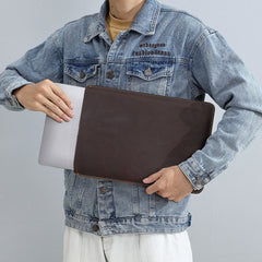Brown Leather Laptop Case 13 inches Mens 13 Leather Case for Laptop - iwalletsmen