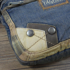 Denim Small Side Bag Mens Blue Denim Messenger Bags Vintage Denim Small Crossbody Bag For Women