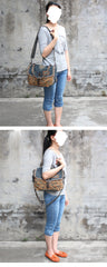 Denim Side Bag Womens Blue Denim Messenger Bags Vintage Denim Shoulder Bag For Women