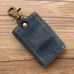 Cool Denim Mens Keys Wallet Denim Key Holders With Belt Clip for Women