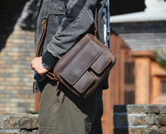 Men's Small Leather Crossbody Bag 