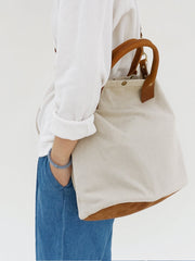 White Canvas Tote Bag Canvas Messenger Handbag Womens Canvas Shoulder Totes Bag for Men