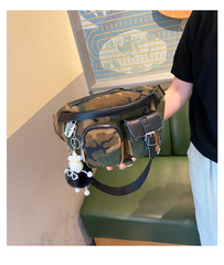 Camouflage Fanny Pack for Men Camouflage Denim Leather Waist Bag Camouflage Belt Bag - Feltify