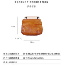 Brown Mens Coin Pouch Wallet 