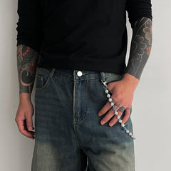 Blue Beaded Wallet Chain for Women Womens Wallet Chain - iChainWallets