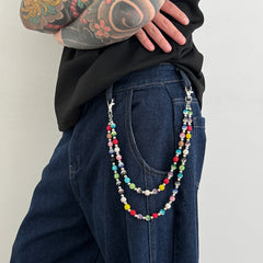 Colorful Diamond Double Wallet Chain Ball Wallet Chain - iChainWallets