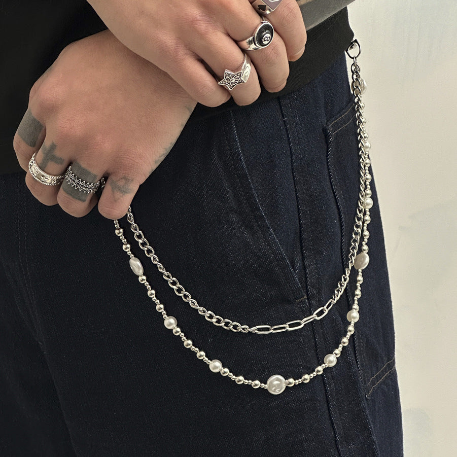 Pearl Womens Double Wallet Chain - iChainWallets