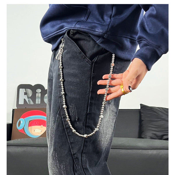 Beaded Wallet Chain Ball Chain for Wallet Long Ball Wallet Chain - iChainWallets