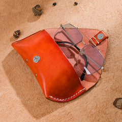 Hard Leather Glasses Holder for Men - leather glasses case hard