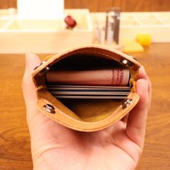 Brown Mens Coin Pouch Wallet 