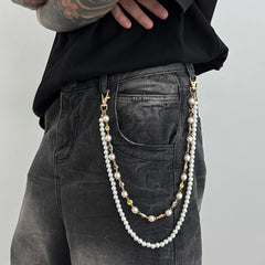 Womens Double Wallet Chain Gem Wallet Chain - iChainWallets