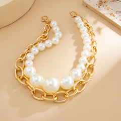 Large Pearl Wallet Chains Womens Double Wallet Chain 