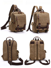 Blue Sling Bag for Big Man –  Convertible Canvas Large Sling Backpack – Large Canvas Sling Bag for Big Guys