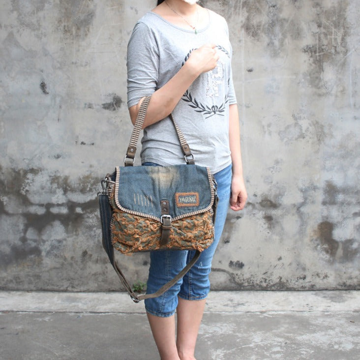 Denim Messenger Bag