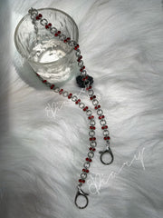 Red Wallet Chain for Women Vine Gem Wallet Chain Gem Womens Wallet Chain - iChainWallets