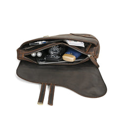 Brown Leather Sling Bag for Men 